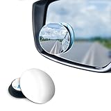 ARVO Blind Spot Mirrors for Cars – Adjustable 360° Rotating HD Glass Convex Round Mirror, Waterproof & Frameless for Maximum Rear View – Universal Fit for Cars, SUVs & Trucks – Pack of 2