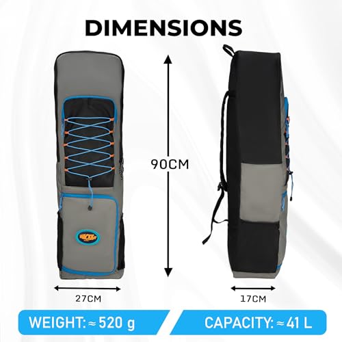 Image of WHACKK Cricket Bag| Spacious Capacity|Lightweight|Dual Bottle Holders|Front Pockets for Easy Organization|Durable Cricket Kit Bag