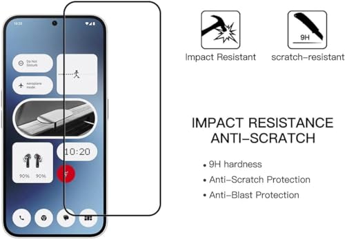 Image of Premium Tempered Glass Screen Protector Compatible for Nothing Phone 2A 5G / Nothing Phone 2 5G (6.7 Inch, Pack of 1) | Edge to Edge Coverage Full Protection With installation kit