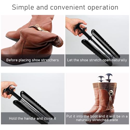 JACKANNA 2 Stück Stiefelspanner Damen Reitstiefel mit Griff, Schuhspanner Stiefel Spanner, Verstellbare Schuhspanner Zedernholz Für Mittelhohe Stiefel, Schneestiefel Und Lederstiefel (C)