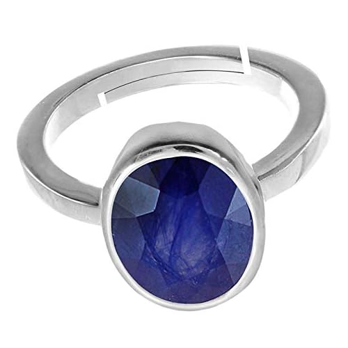 Pierre Neelam Ratan non traitée sur bague ajustable en Panchdhatu - 3