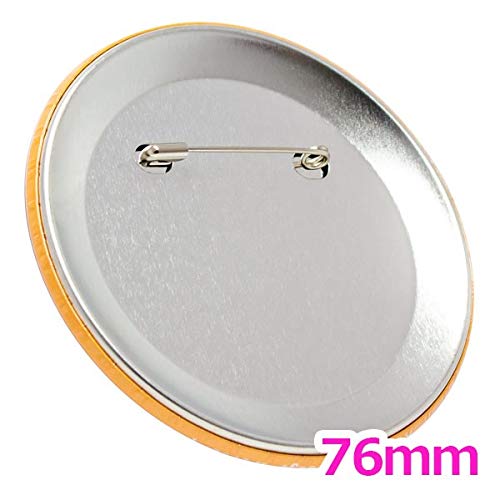 Amazon | 無地ホログラム（スクエア）缶バッジ 【白】 特大