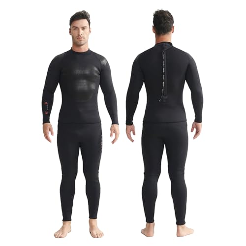 TOVCHEI 3Mm Split Wetsuit Long Sleeve Sunprotection Warm Diving Suit Surfing Scuba Swimming Anti-UV Cold-Proof Jellyfish Suit,Men,S