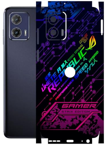 Image of AtOdds - Full Body Back Screen Guard Protector Film - Lamination Wrap Skin Sticker Compatible with Moto G73 (5G) | Scratchproof Matte Finish (Gamer)