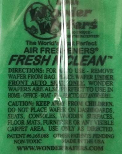 Wonder Wafers 10 CT Individually Wrapped Air Fresheners Fresh & Clean