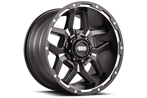 Grid Off-Road GD7 Custom Wheel - 20x10, -12 Offset, 5x150 Bolt Pattern, 110.3mm Hub - Matte Black with Milled Accents Rim