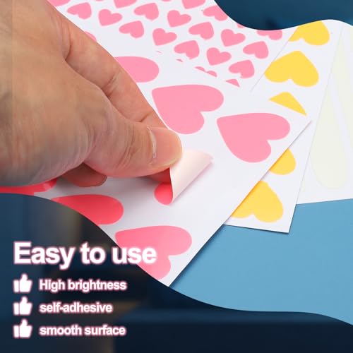 PATIKIL 32 adhesivos de estrellas luminosas para pared rosa miniatura 3