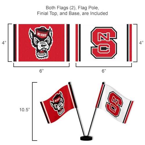 Drapeaux de bureau et de table Wolfpack Caroline du Nord - 3