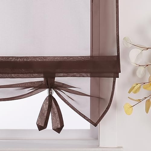 Tenda a rullo con passanti, marrone, H*B 155*100cm...