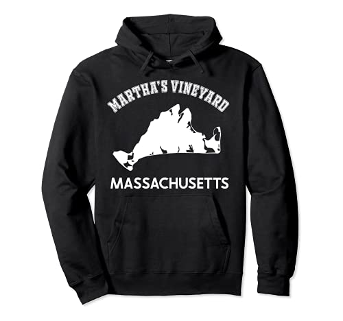 Martha's Vineyard Mapa silueta Vintage Sudadera con Capucha