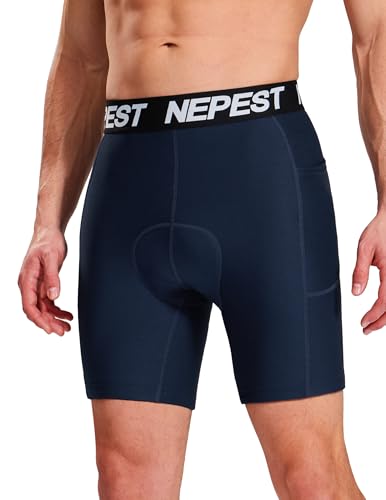 Image of Nepest Cycling Underwear for Men Bike Shorts 4D Padded Anti-Slip Leg Grips