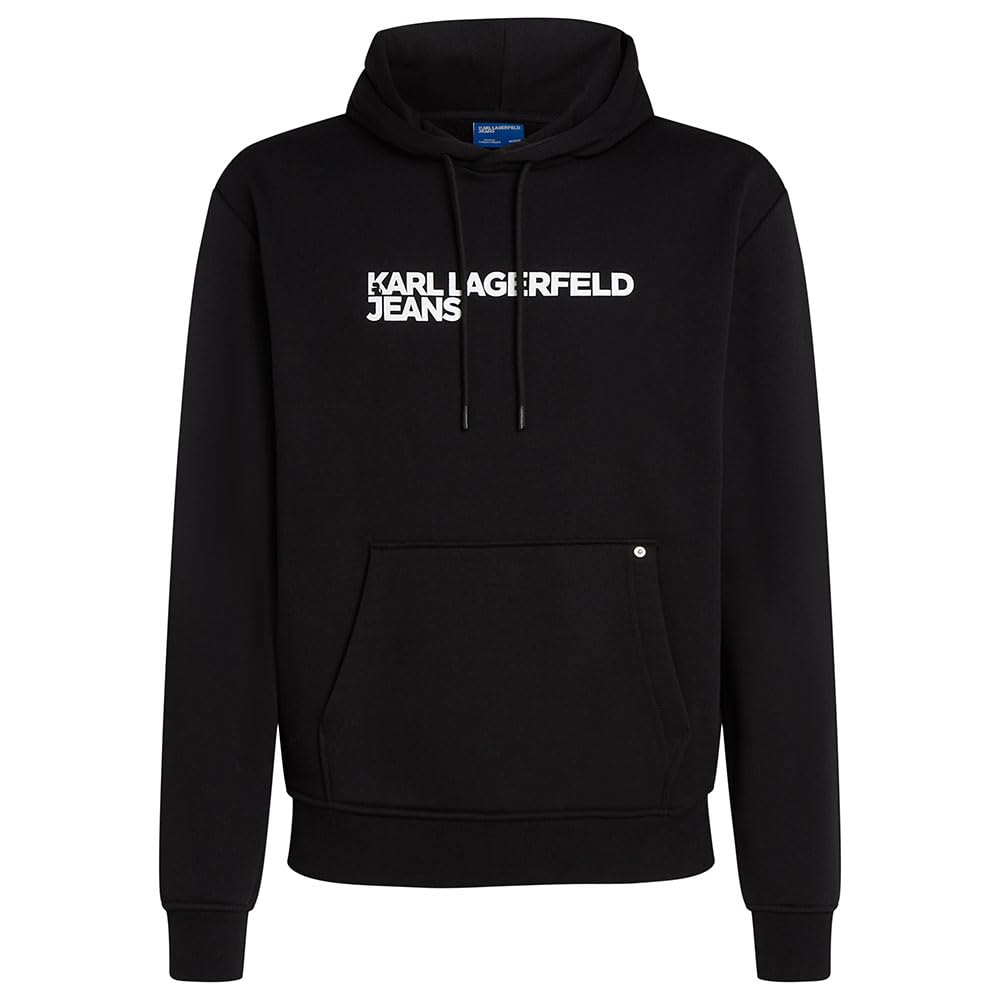 Karl Lagerfeld Men's Black Klj Reg Logo Hoodie A2m20049