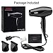 Hair Dryer, CONFU 1875 Watt Professional Hairdryer with Diffuser, Negative Ion Fast Drying Blow Dryer, Ceramic Tourmaline AC Motor Hairdryer with 2 Concentrator Nozzles for Women