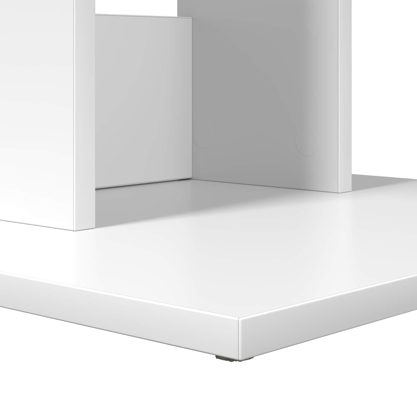 Mesa auxiliar blanca de 45 x 40 x 62,5 cm, mesa de centro de madera, mesa de café moderna para el salón, mesa rectangular estable para sofá y sillón