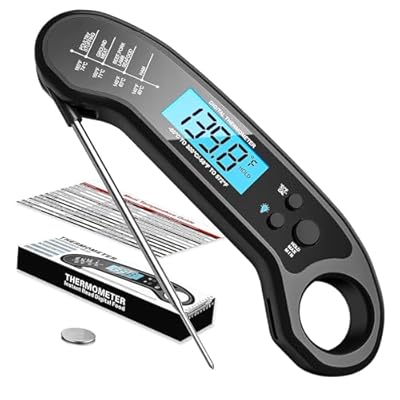 Meat Thermometer Digital, Instant Read Meat ThermometerI for Grill and Cooking, Waterproof Food Thermometer for Kitchen and Outside, BBQ, Turkey, Candy, Liquids, Beef