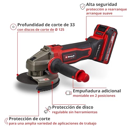 Renueva tus espacios al aire libre con la amoladora angular Einhell TE-AG 18/125-2 Li 4
