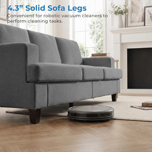 Image of Mjkone 82 inch Width 2 Pieces Living Room Sofa Sets, 3 Seater Sofas Couch and Loveseat Set, Sofas Couches Living Room Furniture Sets, Sectional 3-Seat Sofa + Loveseat Couch Set for Home Office, Light Grey