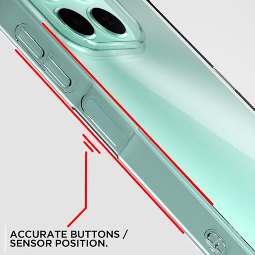 Image of Pikkme Back Cover for Honor X6c PC + TPU Clear Transparent Raised Edges Shockproof Protective Phone Bumper Case(Transparent)
