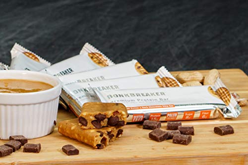 image for Peanut Butter & Dark Chocolate Chip Premium Protein Bar by Bonk Breake