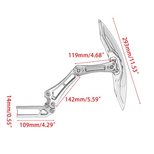 Image of Motorcycle Wheel Rear Mudguard,Fender Rear Cover Compatible with Universal Motorbikes Scooter Extender Accessories-Black