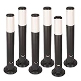 BENE Stainless Steel Ss Benjamin Bollard Garden Lights For Home & Garden Decoration 60Cm Milky, Lamps For Outdoor Weatherproof, Grey Garden & Path Lights (Pack Of 6)