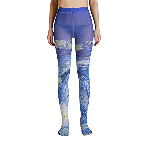 Image of Sahabowi Women Tights, Sheer High Waist Pantyhose, Vintage Control Top Stockings