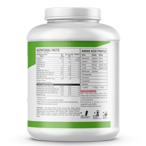 Image of MB Muscle Builder 100% Pure Athletic Whey Protein Concentrate Supplement Powder with Added Digestive Enzymes (Chocolate Fudge, 4.4 lbs)