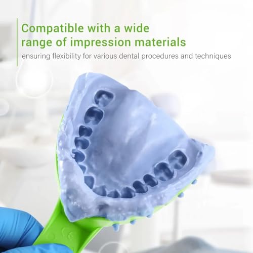 Image of Cotisen Autoclavable Impression Trays (Set of 10) | Durable, Reusable, Dental Trays for Accurate Impressions | Ideal for Professional Dental Use.