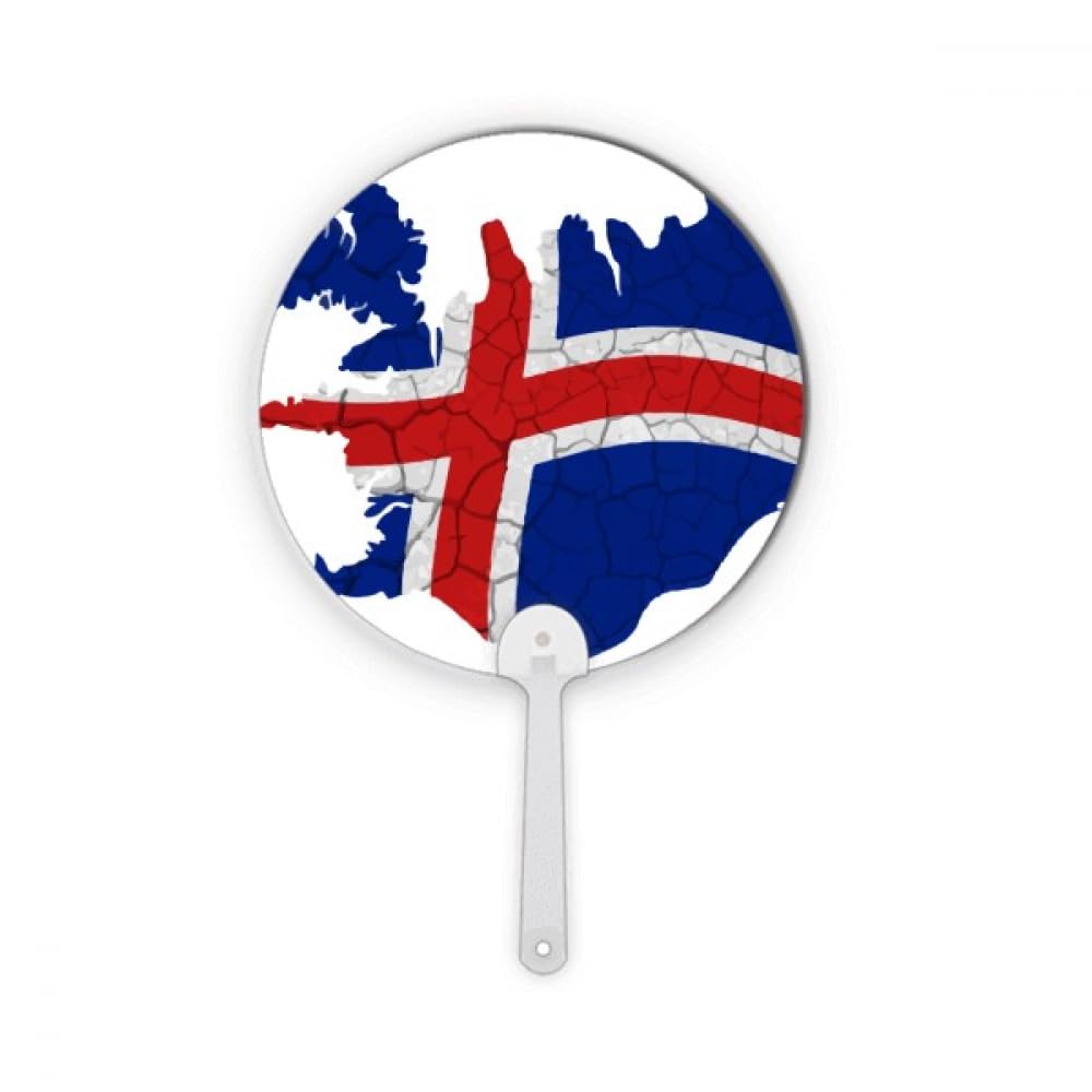 Éventail rond Islande anti-chaleur en plastique pour événements sportifs