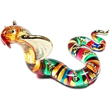 Slithering Glass Cobra Snake - Handcrafted Decorative Figurine with Intricate Details - Unique Home Decor Piece or Gift for Snake and Glass Art Collectors