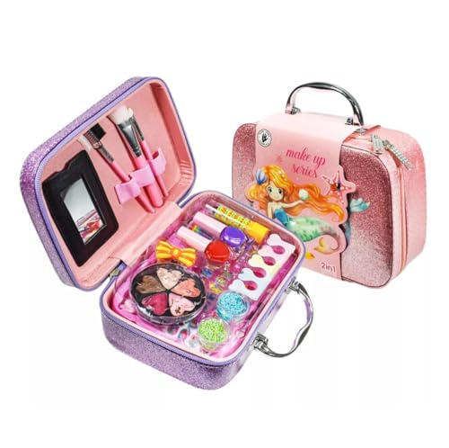 Kit Maquiagem Infantil Com Bau Maletinha Completa De Make