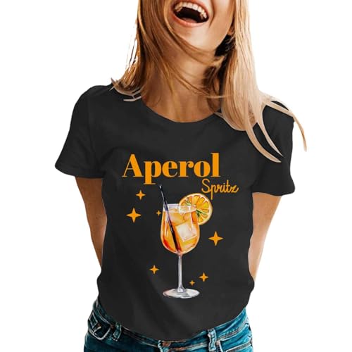 Aperol Kostüm Damen Tshirt Baumwolle Aperol Spritz Shirt Aperollin...