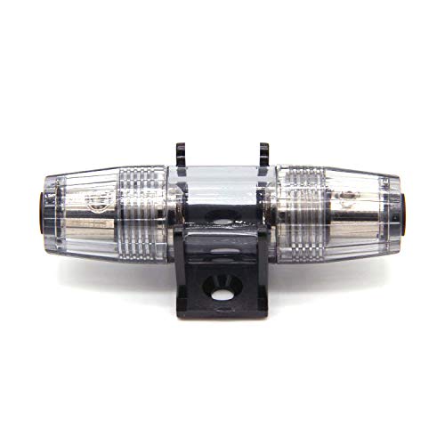 Vonsom Car Amplifier Fuse Holders Single In-Line Agu Fuse Holder 4 8 Awg Wire With 2 60A Fuses For Car Audio Alarm Amplifier #TOP1