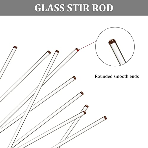 9pcs glass stir sticks glass stirring rod 1234 long 143939 diameter with both ends round 9