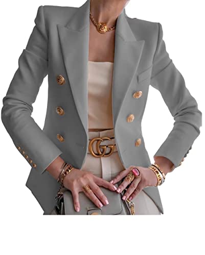 Womens Blazer Casual Business Coat Draped Open Front with Pocket