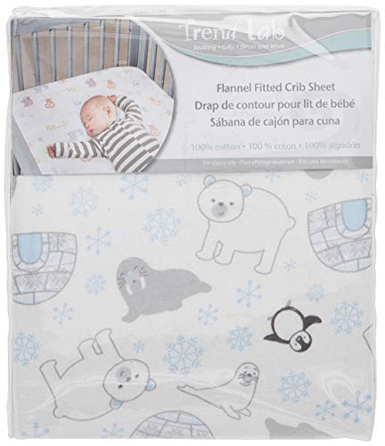 Trend Lab Igloo Friends Deluxe Flannel Fitted Crib Sheet