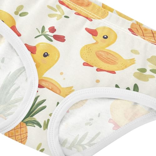 Wusikd Ducks Pineapplef Girls' Underwear Cotton Cute Girls Briefs Soft Toddler Underwear 2T4