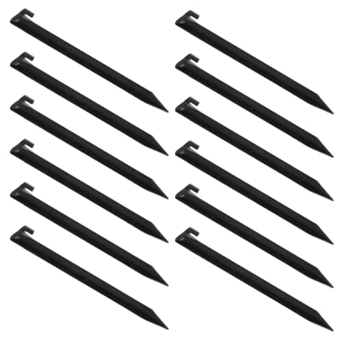 Yardwe 12 Piezas Piquetas de Camping de Plástico Resistente para Tiendas y Decoraciones de Verano para Jardín Playa y Actividades