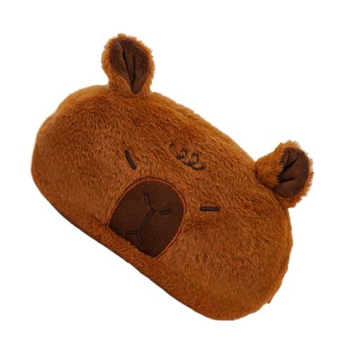 Estuche para lápices | Estuche de Felpa con Cremallera Capybara | Soporte de papelería de Tela Suave | Organizador de bolígrafos de Animales de Dibujos Animados | de Almacenamiento compacta |