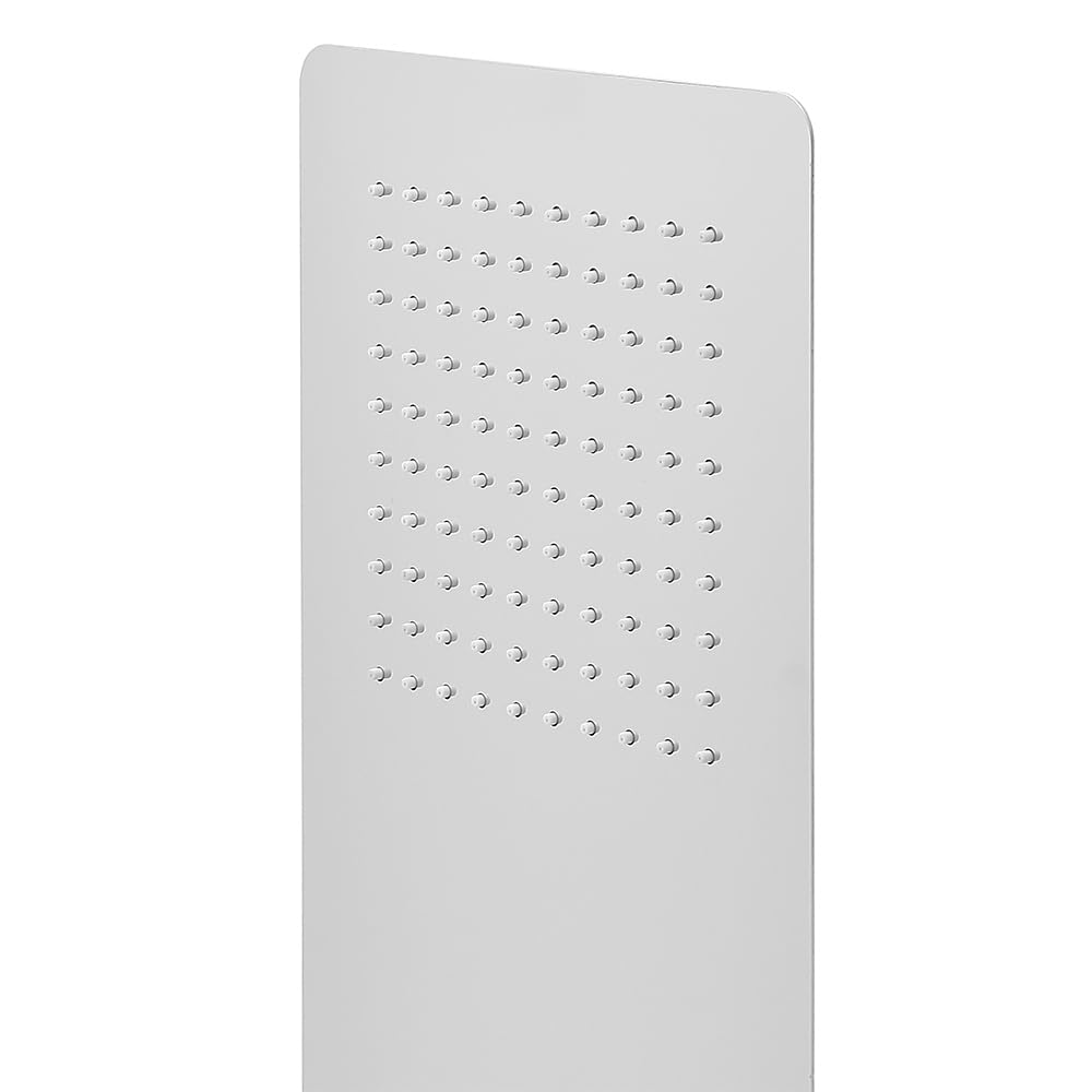 Soffione doccia a sbalzo cromo lucido 25x52 slim effetto pioggia, in acciaio inox