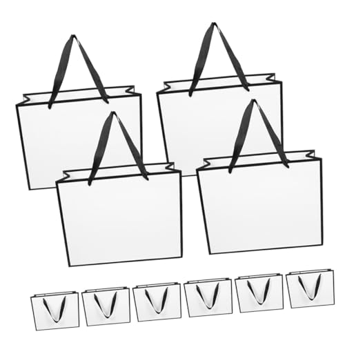 Sac cadeau papier blanc anti-déchirure 28x10x22 cm pour emballer facilement vos présents