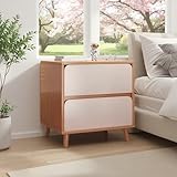 INICO Mesa Auxiliar Mesita de Noche, Muebles para Recamara con Un 2 Cajón Entrepano, Mesa de Noche, Mesa Auxiliar, Buros...