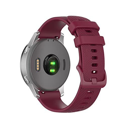 Bracelet de montre 18 mm en silicone rouge vin pour remplacer un bracelet usé