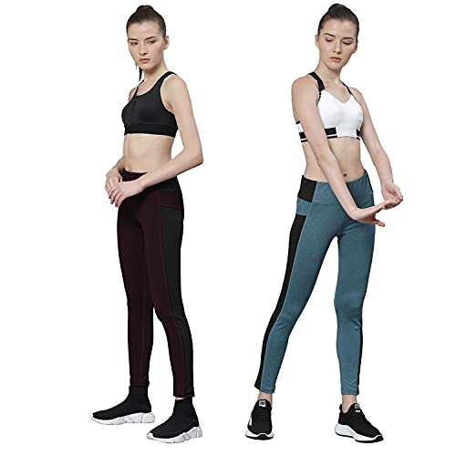 Image of CHKOKKO Women's High Rise Yoga Track Pants Stretchable Sports Tight