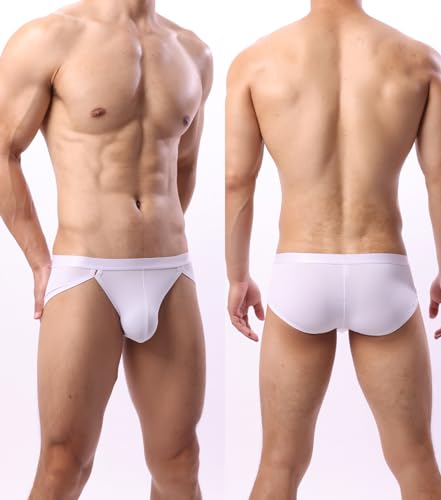 WINDAY Men's Briefs Ice Silk Mesh Low Rise Bikini Briefs and Breathable Underwear3