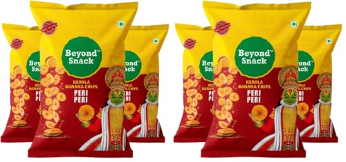 Image of Beyond Snack Nendran Kerala Banana Chips | Peri Peri | Thin Crunchy Crispy Snack |300g (100g*3packs) (Pack of 2)