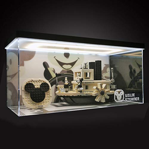 YxFlower Vitrine Acryl, Display Case für Kollektion – Lego Disney Steamboat Willie 21317 – Vitrine Acryl transparent… – Bild 4