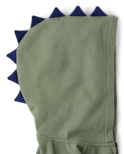 Gymboree,and Toddler Long Sleeve Zip Up Hoodie,Olive Dino,73