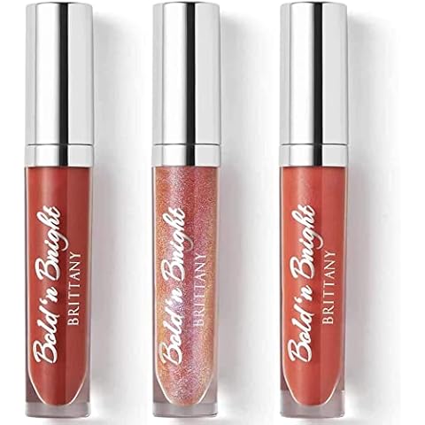 3PCS Brittany Plumping Lip Gloss for Shiny & Soothy lips, Long Lasting, Volumize & Plumping Shine, Hydrated & Fuller-Looking Lips, Stylish Colours, Lip Conditioner, Lip Enhancer Cover