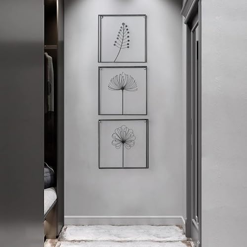 Image of SHREE 'O' GREEN TECH Gold Metal Wall Decor Leaf Wall Hanging Decoration, Set of 3 Metal Wall Art Home Decor for Living Room Office Bedroom Hotel (Design -4)